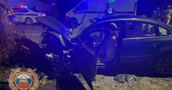 В Полесске подросток без прав сел за руль и врезался в дерево: пострадали четверо