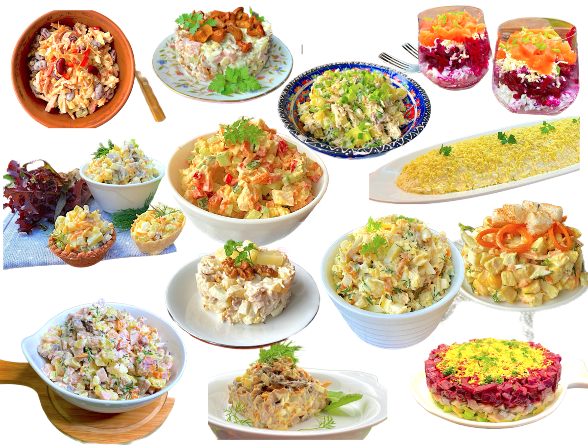Салаты на любой вкус: лучшие рецепты для праздничного стола