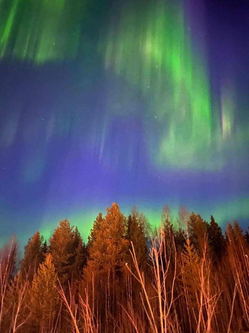 В разных регионах России заметили полярное сияние В разных регионах России заметили полярное сияние