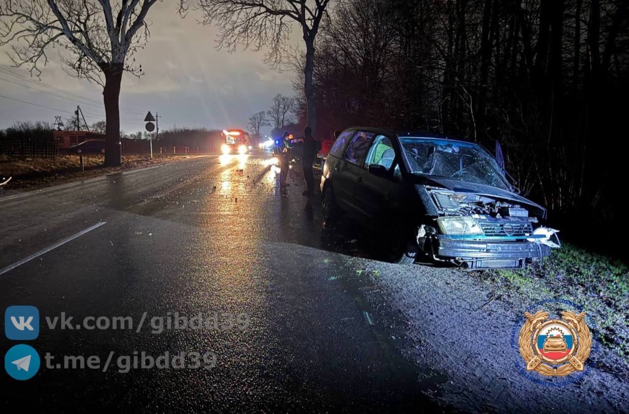 Столкновение двух транспортных средств в Калининграде