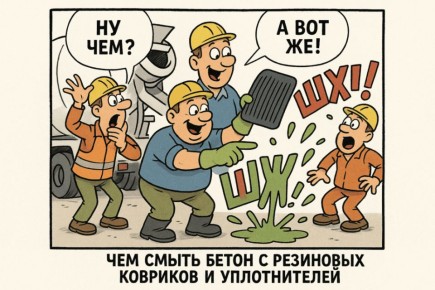 Как быстро и эффективно отмыть бетон с резиновых ковриков