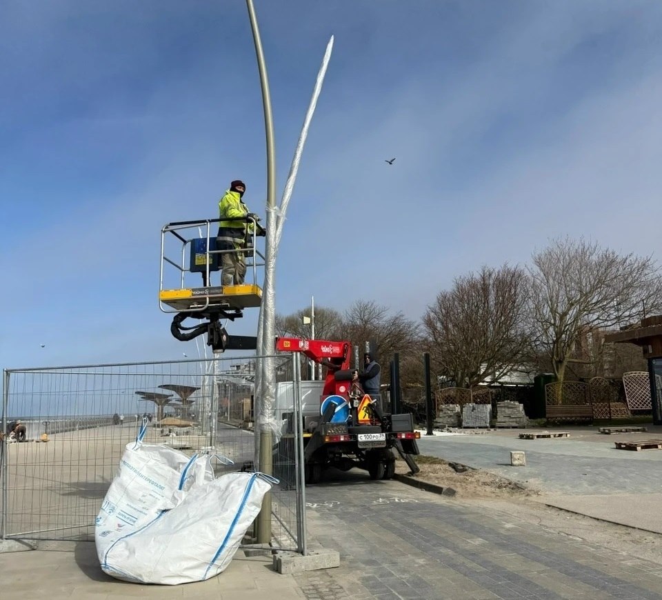 Власти Зеленоградска рассказали, когда завершат работы на променаде