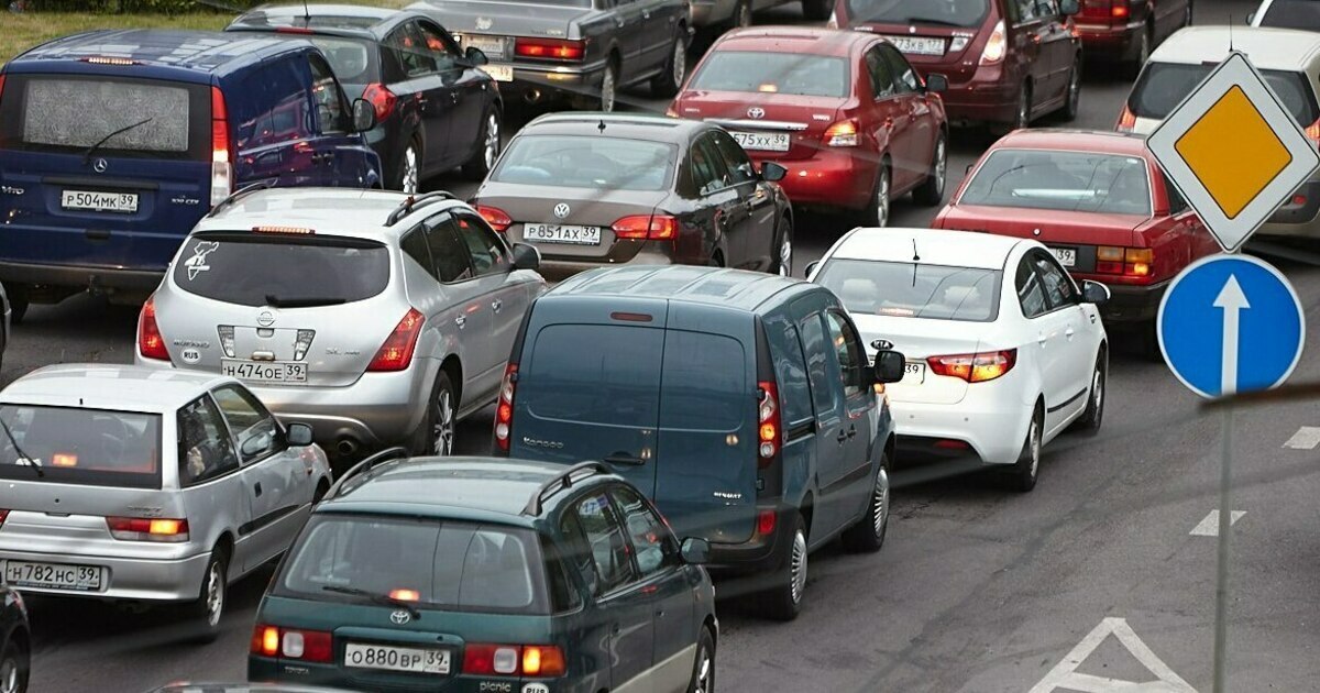 Ситуация на дорогах — 7 балов: карта пробок в Калининграде на утро среды