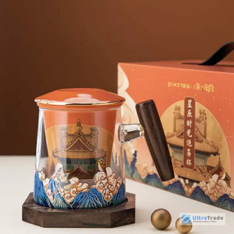 Стеклянная чашка для чая с керамическим фильтром: утонченность дизайна и функциональность