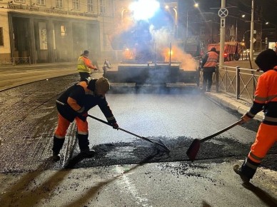 Началось!. В Калининграде на площади Победы, улице Черняховского и Советском проспекте с 17 апреля начинают дорожные работы