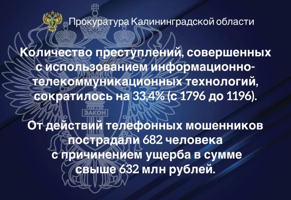 О состоянии преступности на территории Калининградской области за 5 месяцев 2026 года О состоянии преступности на территории Калининградской области за 5 месяцев 2026 года