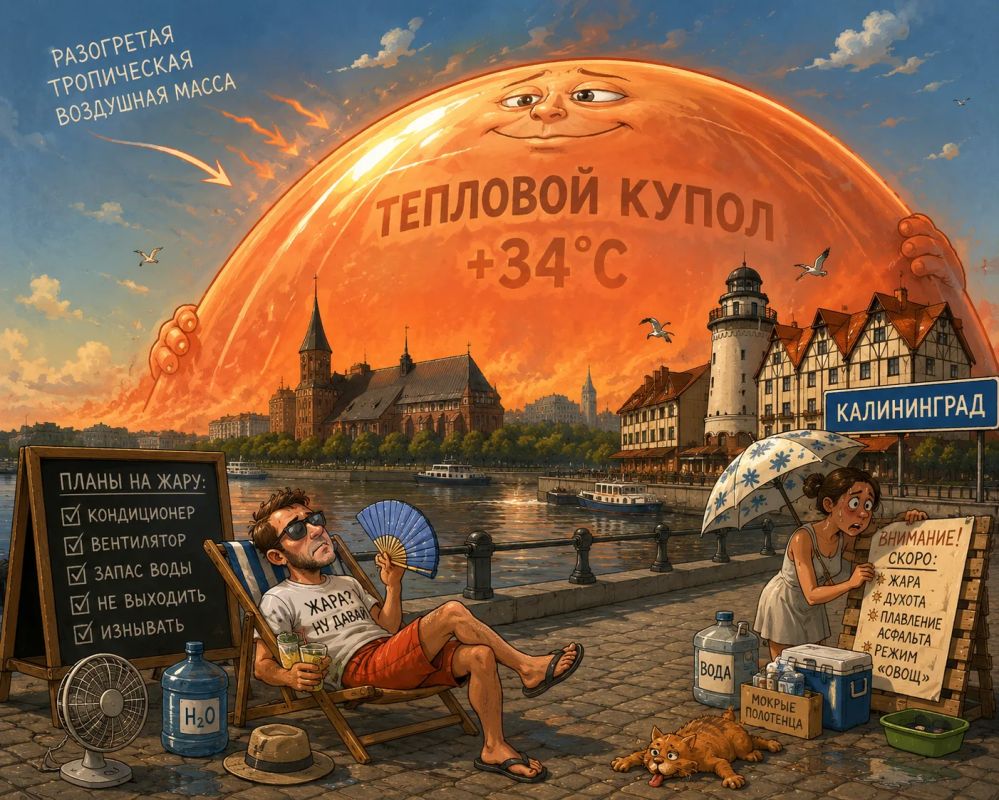 В Калининград идёт «тепловой купол» (да, это не шутка)