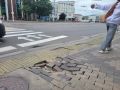 В центре Калининграде возникает пешеходный провал
