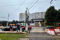 Возле бывшего универсама «Московский» в Калининграде начали обустраивать трамвайные платформы