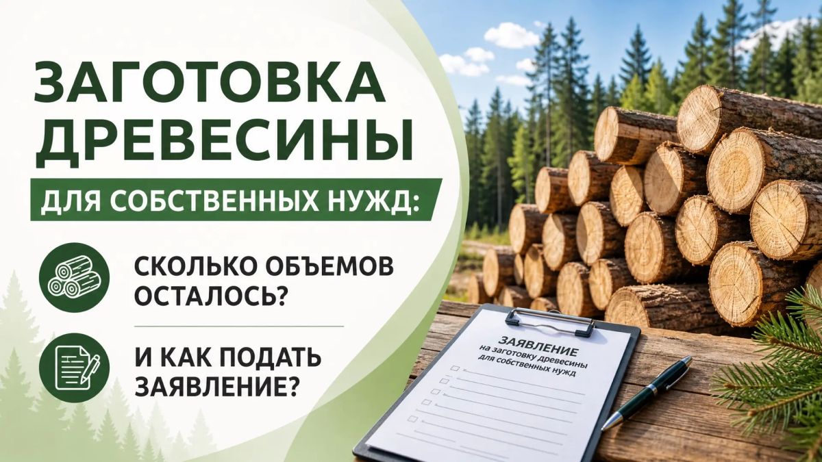 Заготовка древесины для собственных нужд: сколько объемов осталось и как подать заявление?