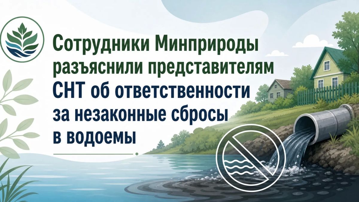 Сотрудники Минприроды разъяснили представителям СНТ об ответственности за незаконные сбросы в водоемы