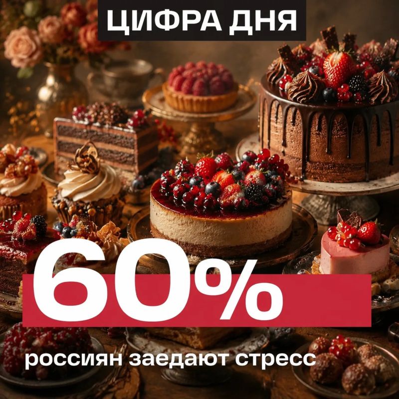 Россияне лечат тревожность тортами, мороженым и котлетами с пюре