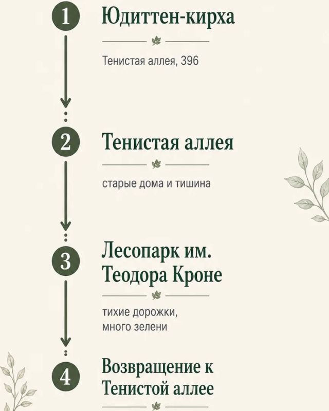 Собрала маршрут, где вы встретите старинную кирху, тихие аллеи, старые дома и лесопарк, в котором почти не слышно города Тут можно ненадолго выпасть из привычной реальности Собрала маршрут, где вы встретите старинную кирху, тихие аллеи, старые дома и лесопарк, в котором почти не слышно города Тут можно ненадолго выпасть из привычной реальности