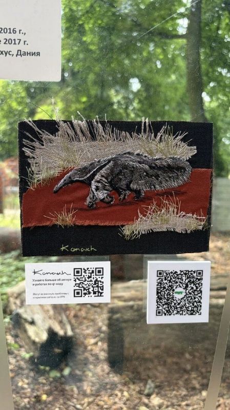 Из Калининградского зоопарка утащили вышитую картину с муравьедом Из Калининградского зоопарка утащили вышитую картину с муравьедом