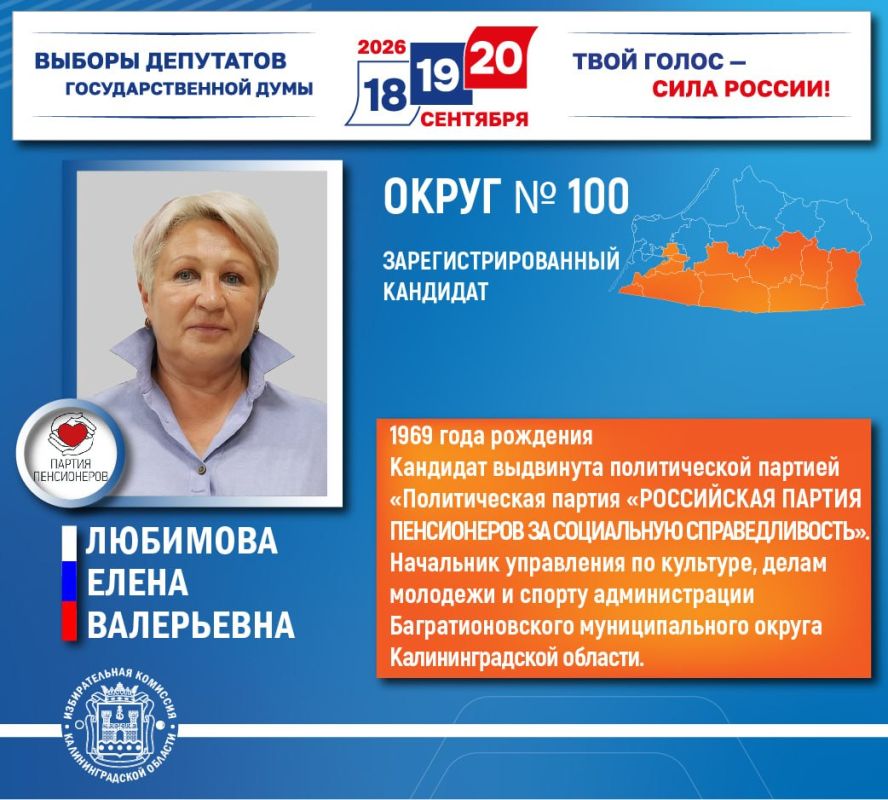 Как мы уже сообщали, на заседании комиссии 5 августа получил статус зарегистрированного восемнадцатый из выдвинутых кандидатов в депутаты Государственной Думы по округам №№99 и 100 Как мы уже сообщали, на заседании комиссии 5 августа получил статус зарегистрированного восемнадцатый из выдвинутых кандидатов в депутаты Государственной Думы по округам №№99 и 100