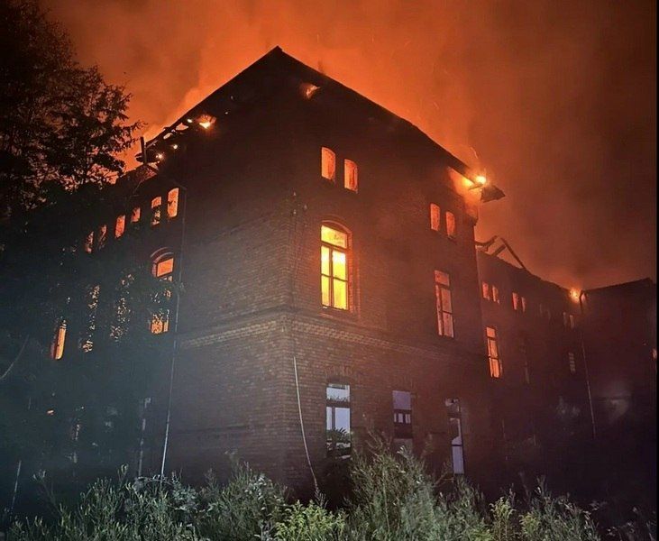 В Черняховске сгорел немецкий дом