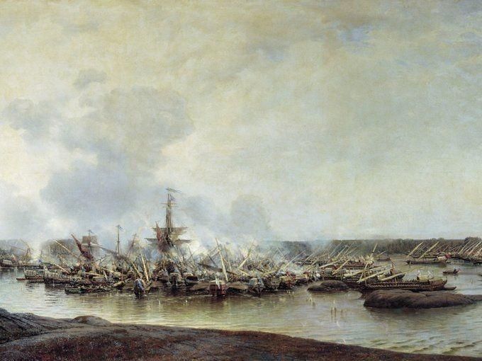 ТАБЛЕТКА ПАМЯТИ. "Первые плоды русского флота" 312 лет назад, 7 августа (27 июля по юлианскому календарю) 1714 года, русский флот под командованием адмирала Федора Апраксина одержал блестящую победу над шведами в районе... ТАБЛЕТКА ПАМЯТИ. "Первые плоды русского флота" 312 лет назад, 7 августа (27 июля по юлианскому календарю) 1714 года, русский флот под командованием адмирала Федора Апраксина одержал блестящую победу над шведами в районе...