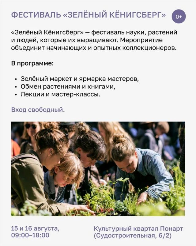 Выходные в Калининградской области обещают быть яркими, вкусными и познавательными Выходные в Калининградской области обещают быть яркими, вкусными и познавательными
