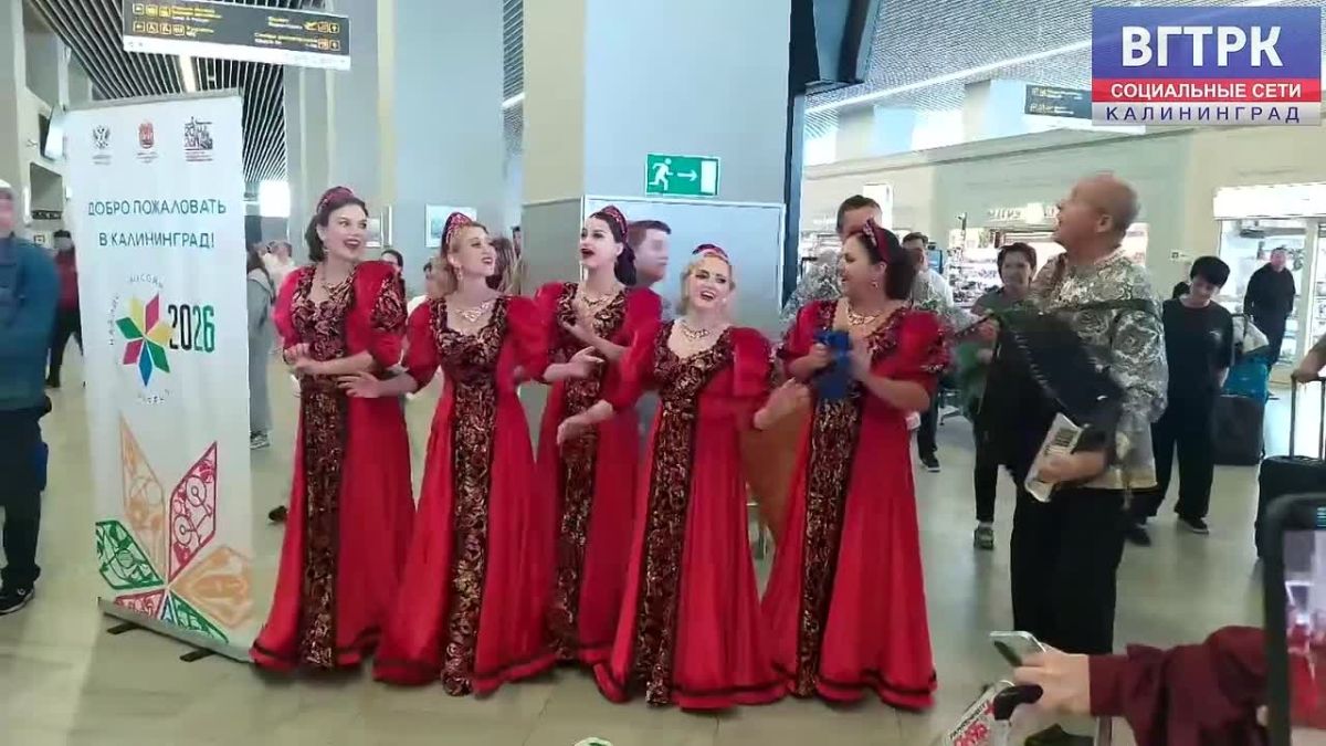 Съёмочная группа ГТРК «Калининград» встречает участников Спартакиады народов России
