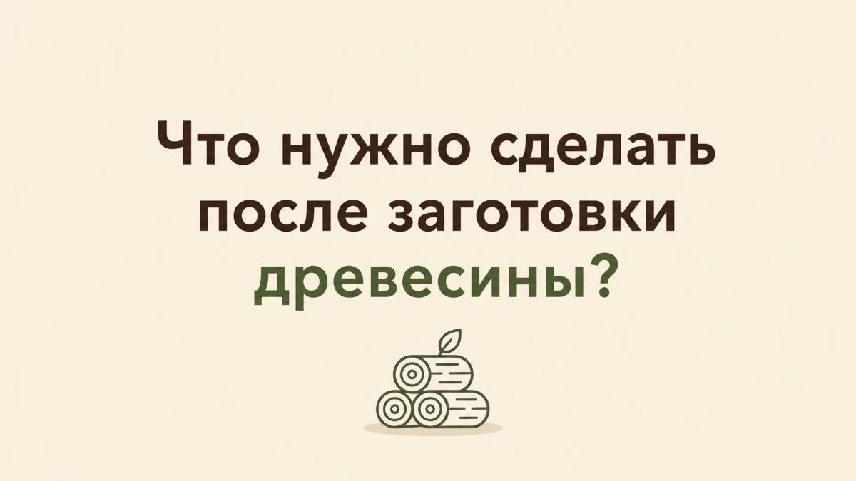 Что нужно сделать после заготовки древесины?