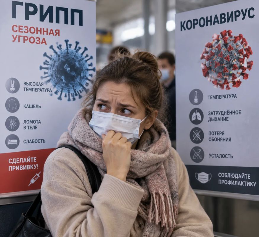 Россияне стали больше бояться гриппа, чем коронавируса