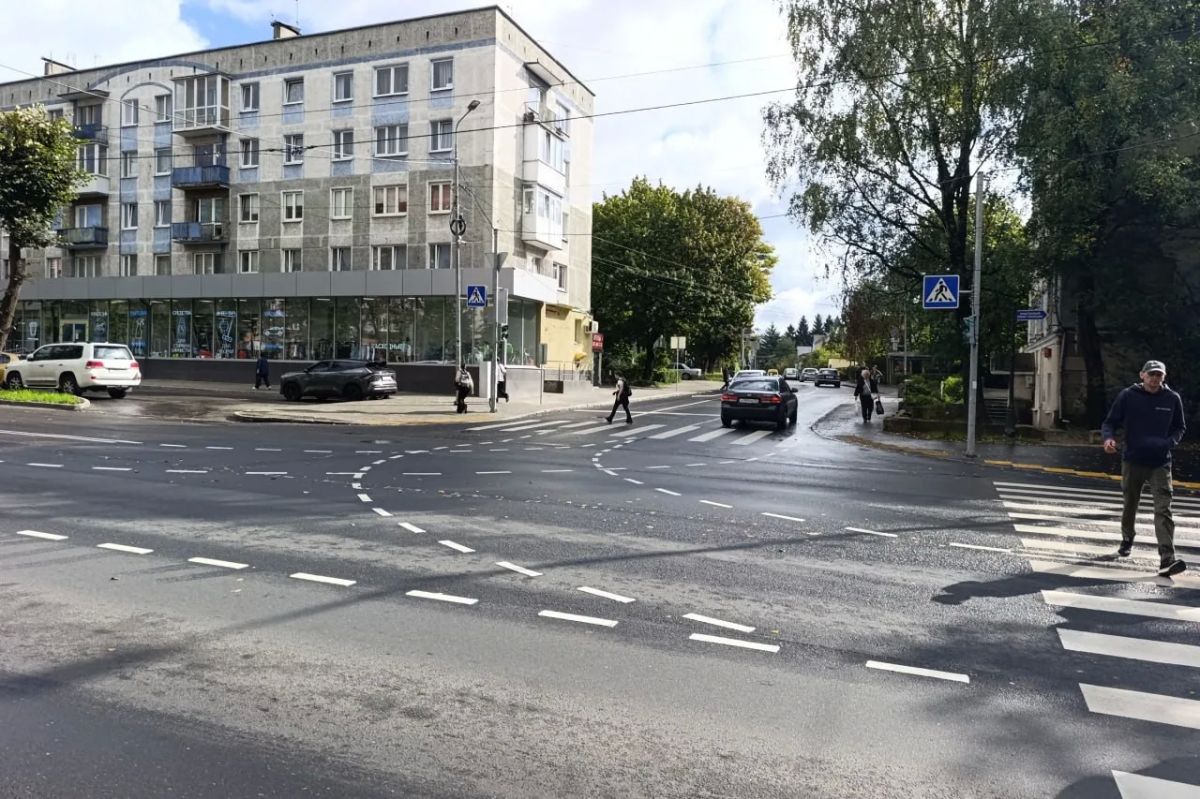 В Калининграде завершили реконструкцию перекрёстка Невского — Дадаева
