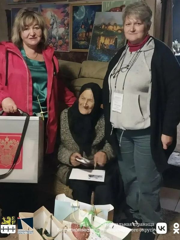 В Багратионовском округе пенсионерка встретила 100-летие и проголосовала на дому
