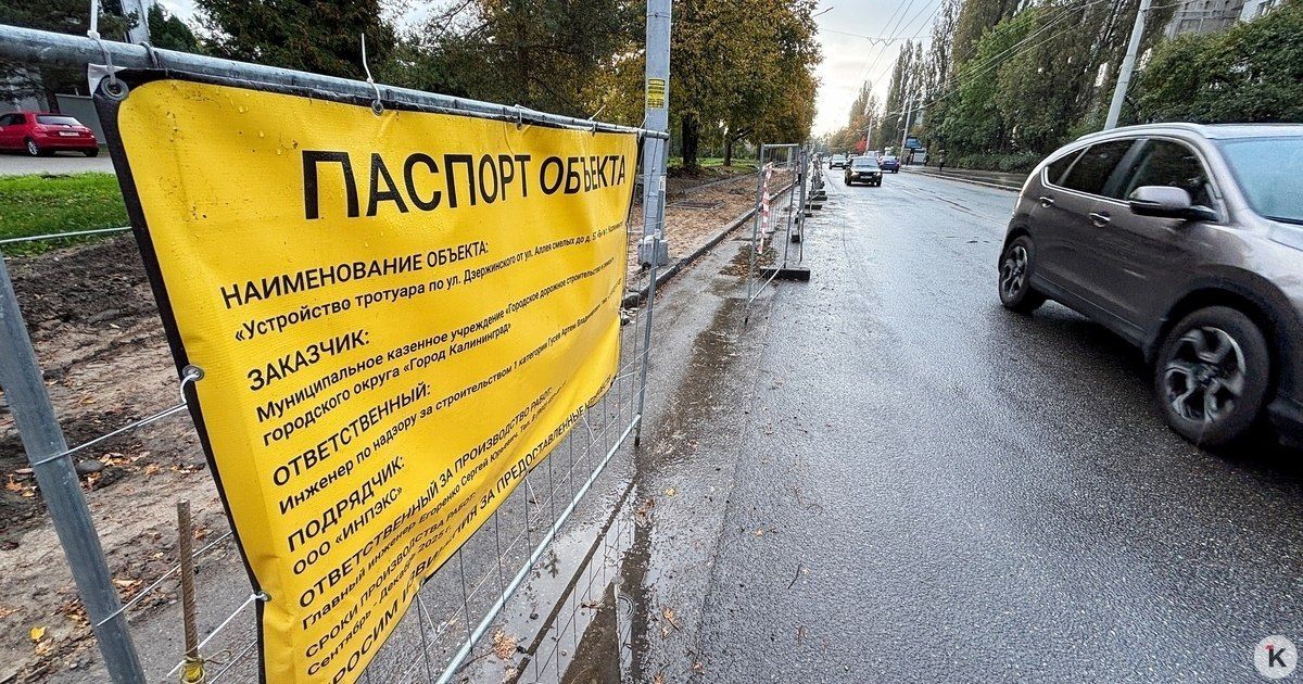 В Калининграде при ремонте тротуаров на Карла Маркса нашлись места под парковку