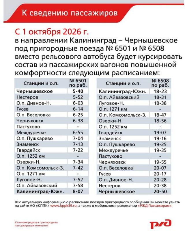 Транзитному поезду в Калининградской области повышают комфорт Транзитному поезду в Калининградской области повышают комфорт