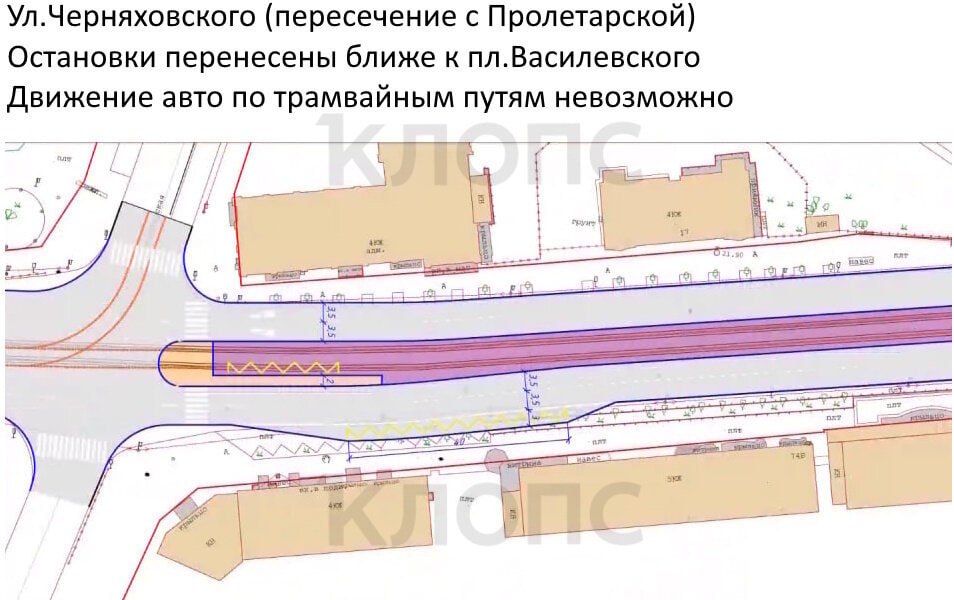 В Калининграде предложили ещё один вариант изменения Черняховского ради развития трамвая