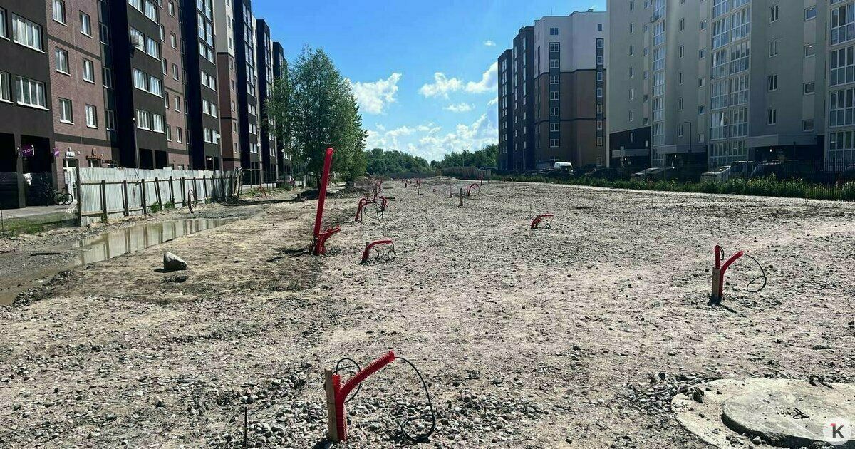 Пешеходную часть Борисовского бульвара закончат в этом году, дорогу будут строить позже