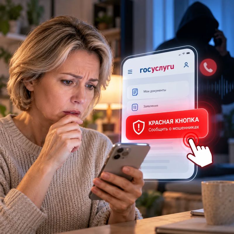 На «Госуслугах» появится «красная кнопка» для защиты от мошенников