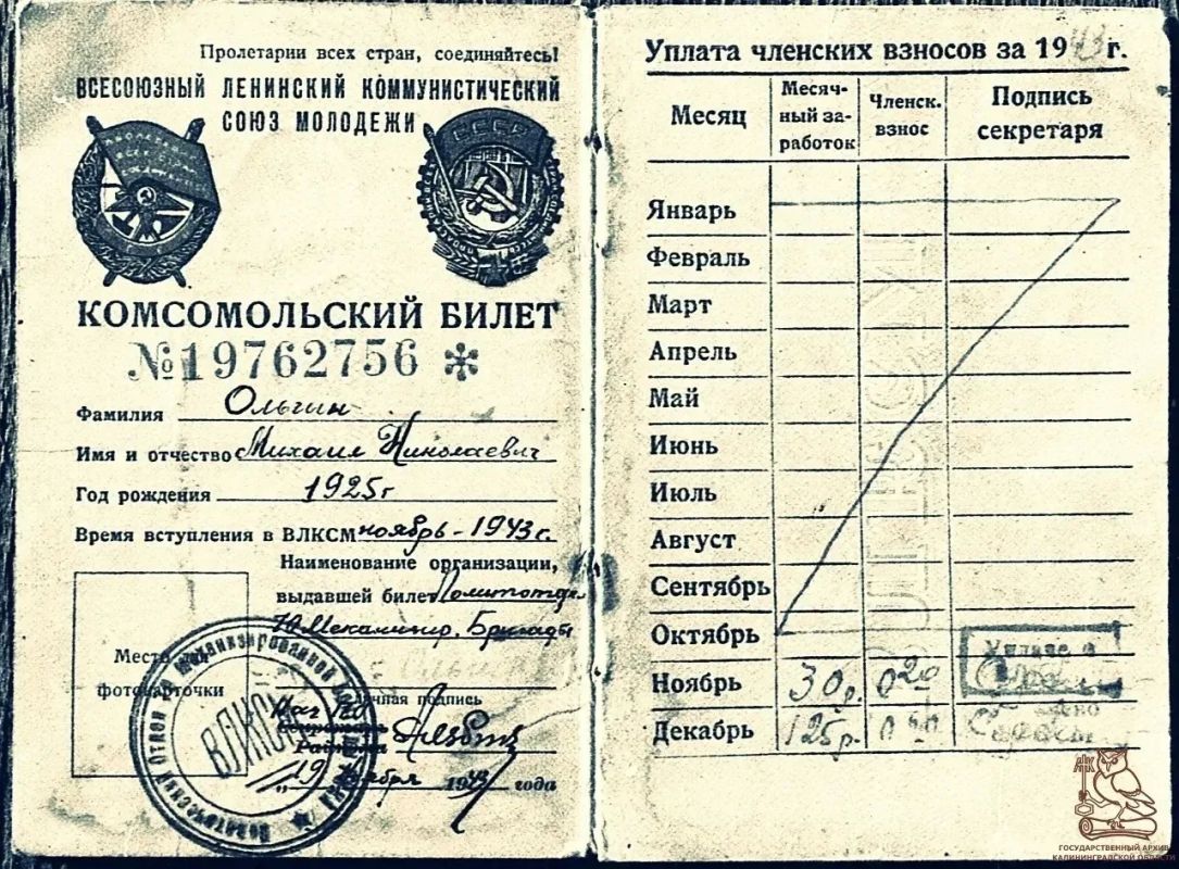 80 лет назад в Калининграде появился областной комсомол