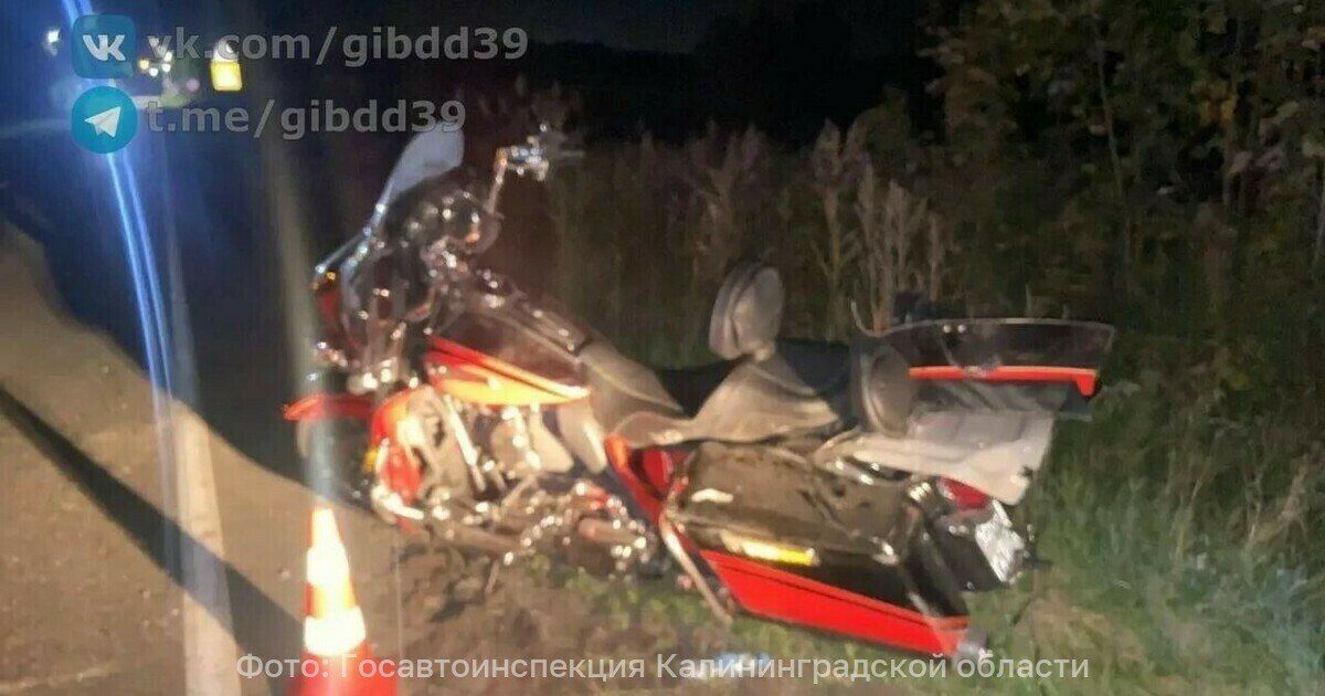 Пошли на обгон и врезались: в Зеленоградском районе столкнулись Nissan и Harley-Davidson