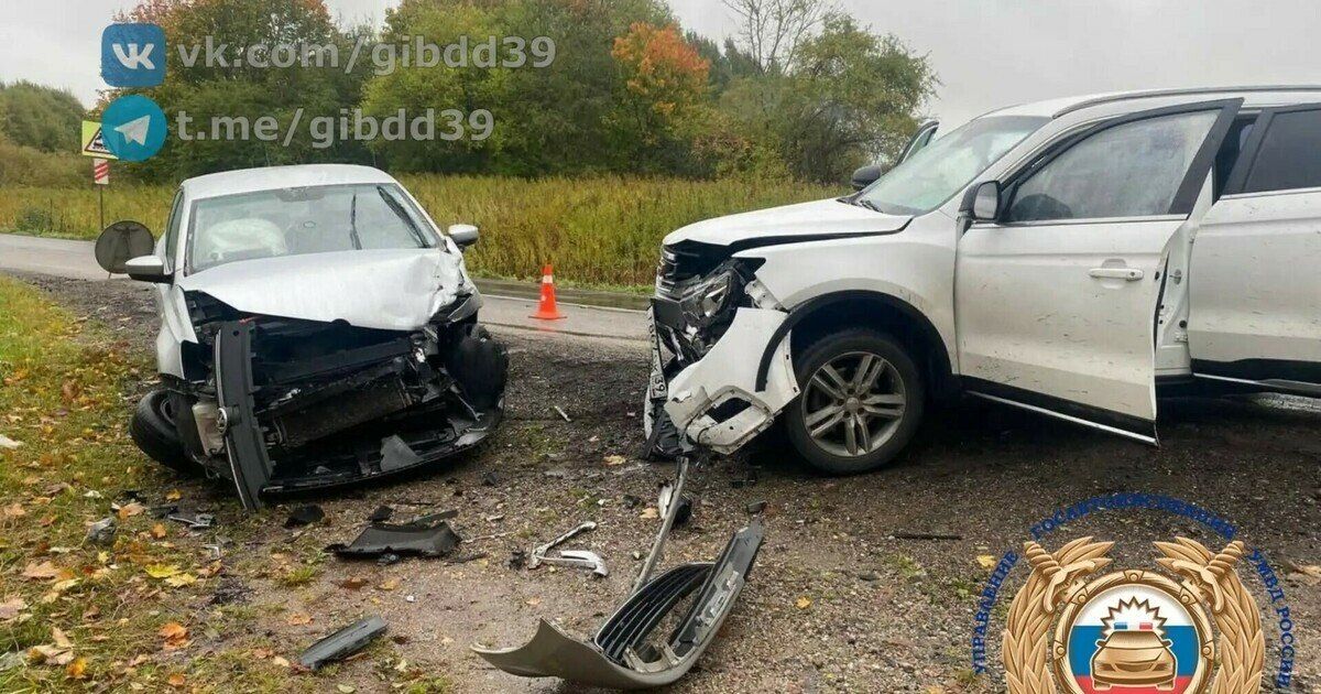 В Неманском районе машина вылетела на встречку и врезалась в другое авто