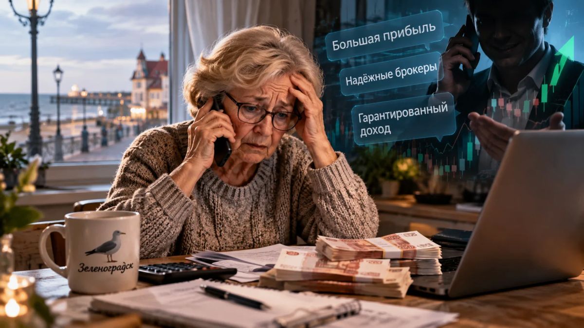 Пенсионерка из Зеленоградска отдала «брокерам» 2,7 млн рублей
