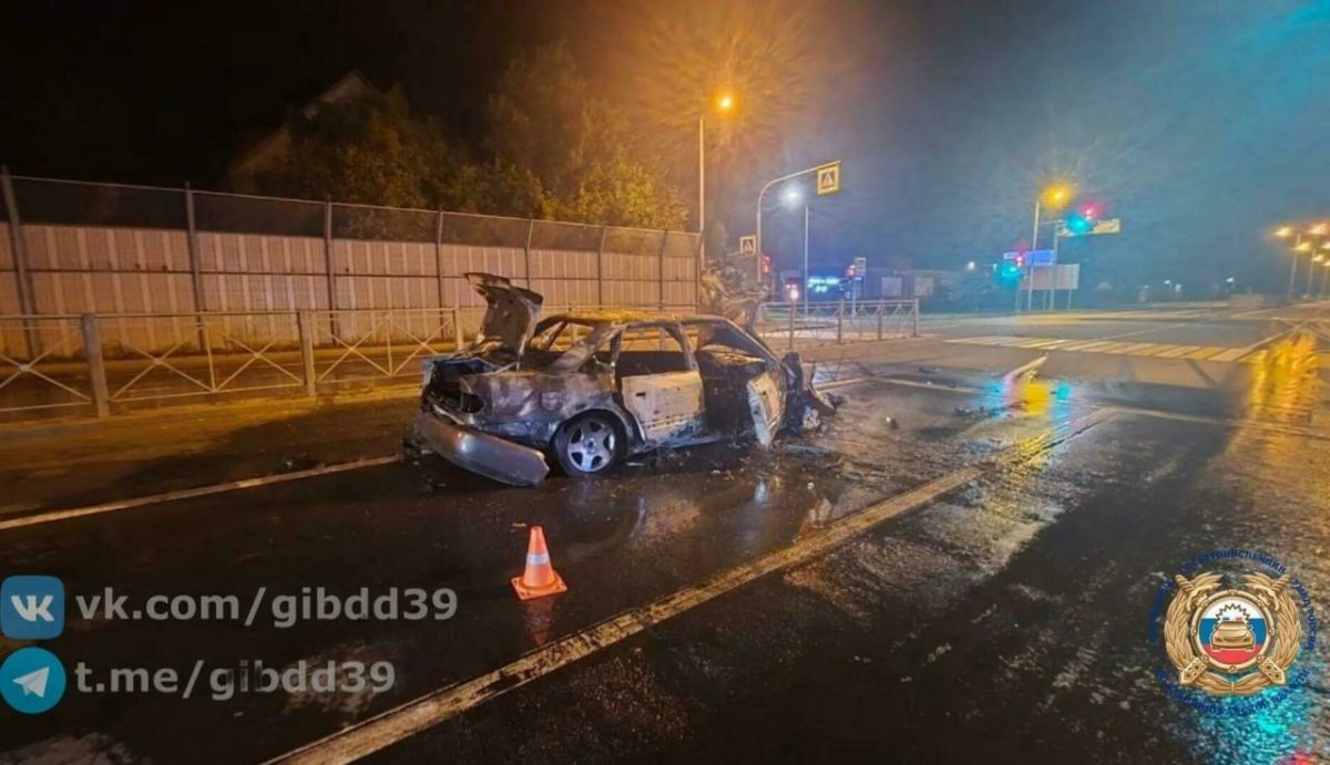 В аварии под Зеленоградском, где из горящей машины достали водителя без сознания, пострадал ещё один человек