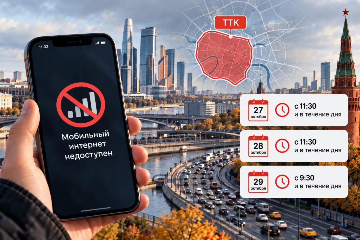 В Москве 27–29 октября временно ограничат мобильный интернет
