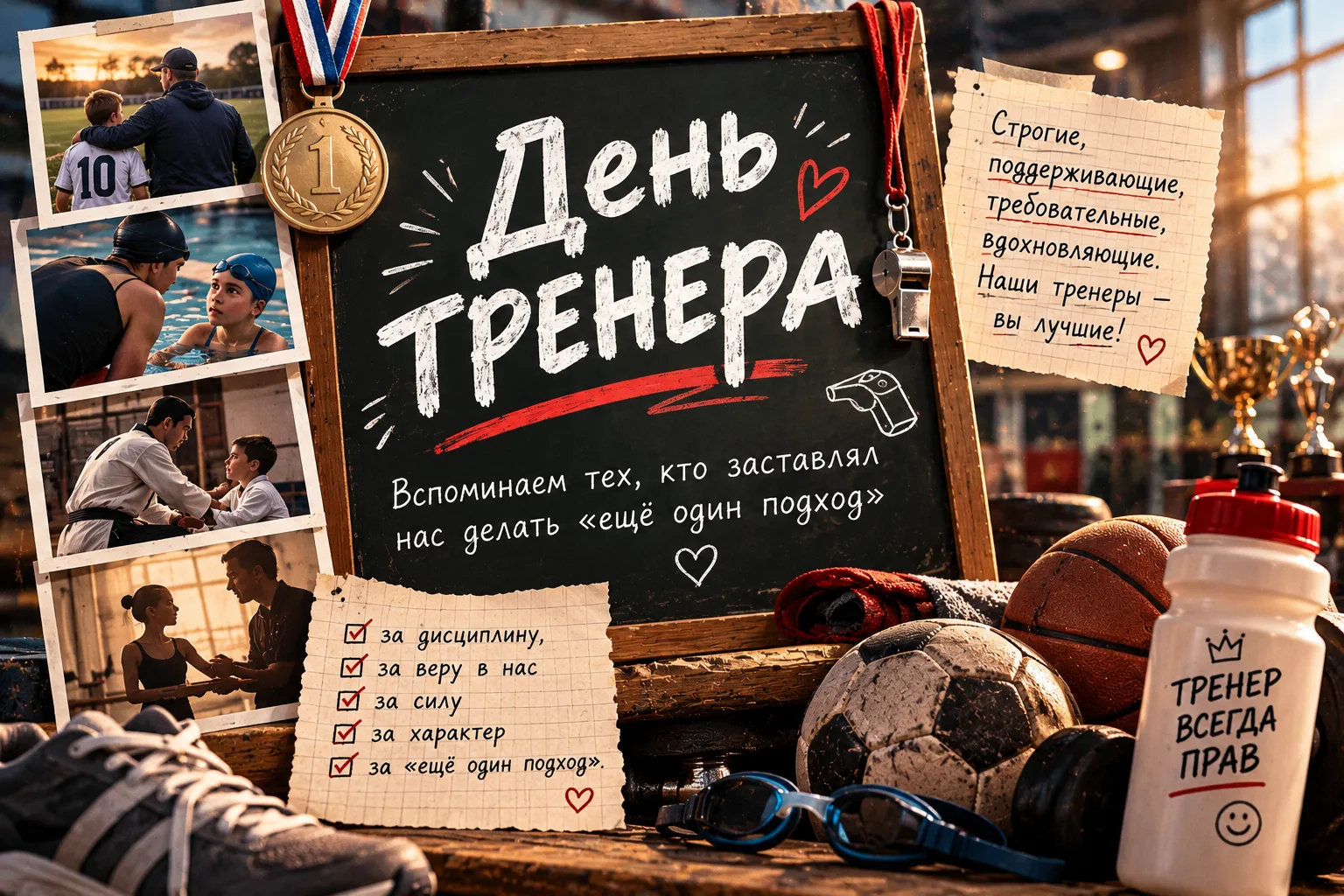 Сегодня День тренера — вспоминаем тех, кто заставлял нас делать «ещё один подход»